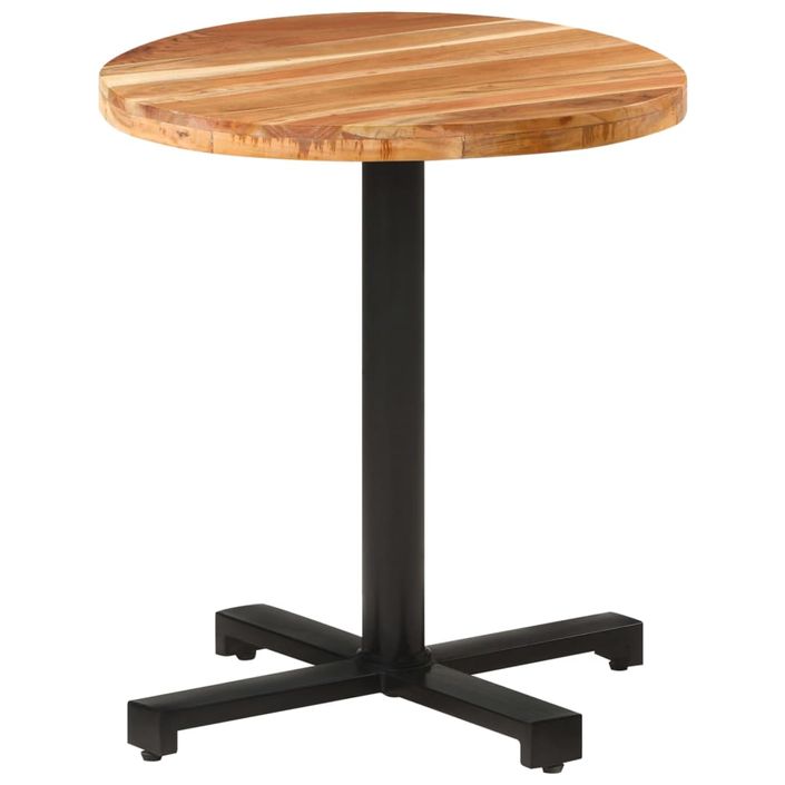 Table de bistro Ronde Ø70x75 cm Bois d'acacia massif - Photo n°1