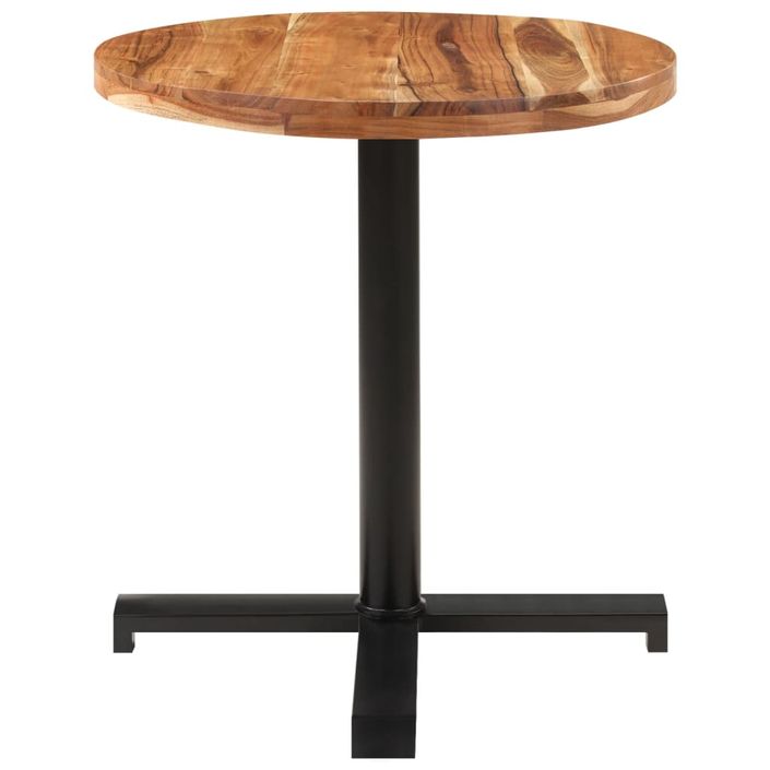 Table de bistro Ronde Ø70x75 cm Bois d'acacia massif - Photo n°2