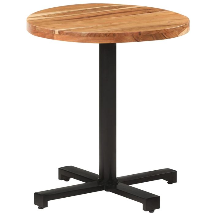 Table de bistro Ronde Ø70x75 cm Bois d'acacia massif - Photo n°8