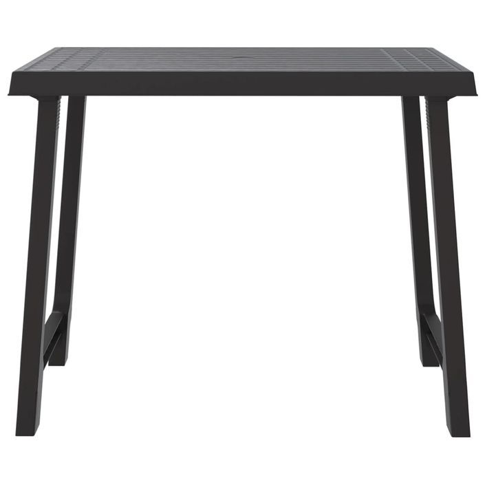 Table de camping anthracite 79x56x64 cm PP aspect de bois - Photo n°3