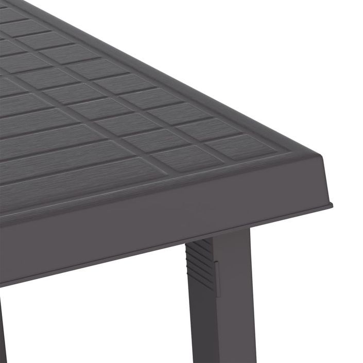 Table de camping anthracite 79x56x64 cm PP aspect de bois - Photo n°5