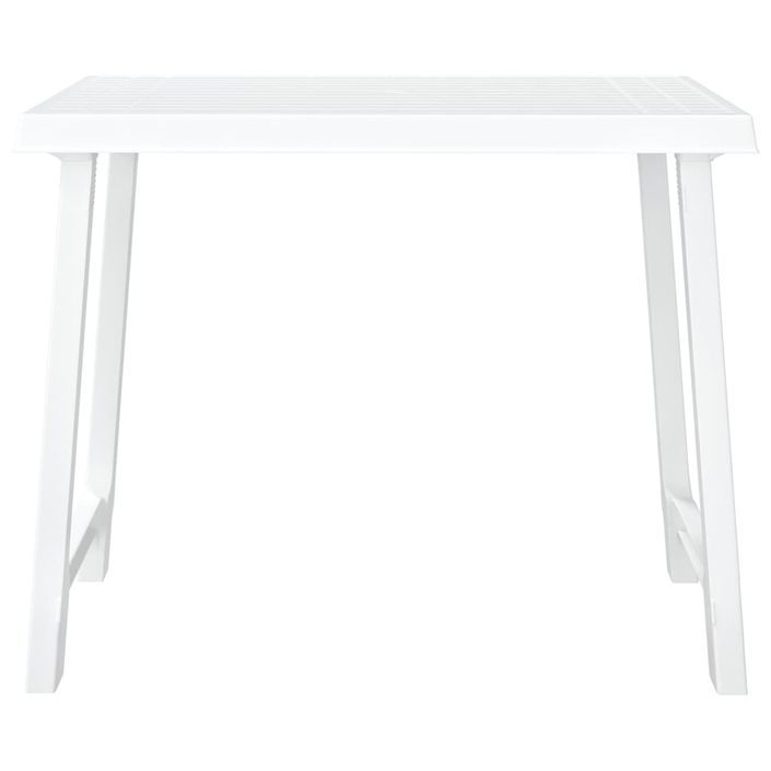 Table de camping blanc 79x56x64 cm PP aspect de bois - Photo n°3