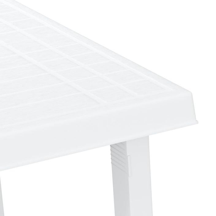 Table de camping blanc 79x56x64 cm PP aspect de bois - Photo n°5