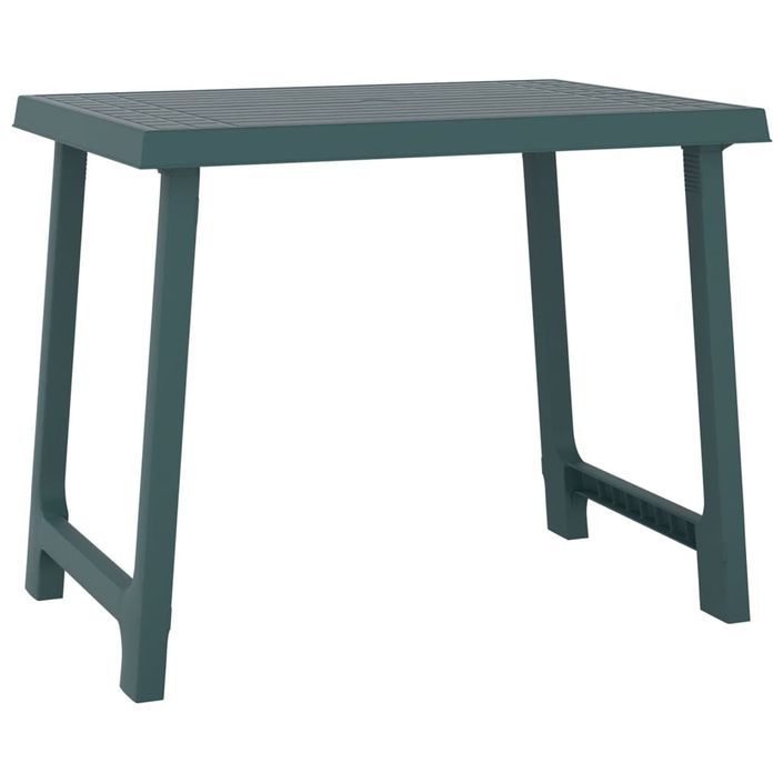 Table de camping vert 79x56x64 cm PP aspect de bois - Photo n°1