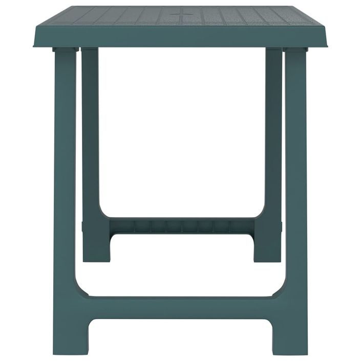 Table de camping vert 79x56x64 cm PP aspect de bois - Photo n°4