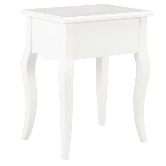 Table de chevet 1 tiroir pin massif blanc Hafti - Photo n°3