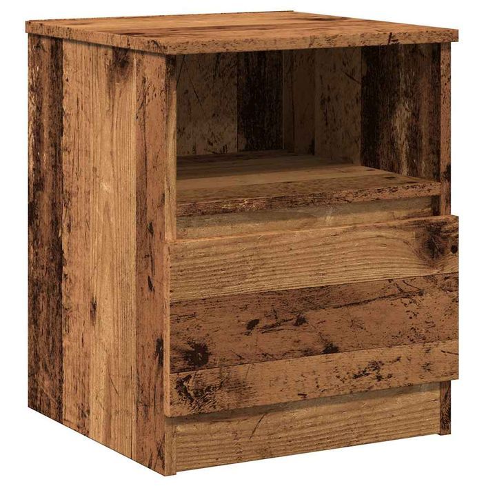 Table de chevet 2 pcs vieux bois 40x40x50 cm bois d’ingénierie - Photo n°5