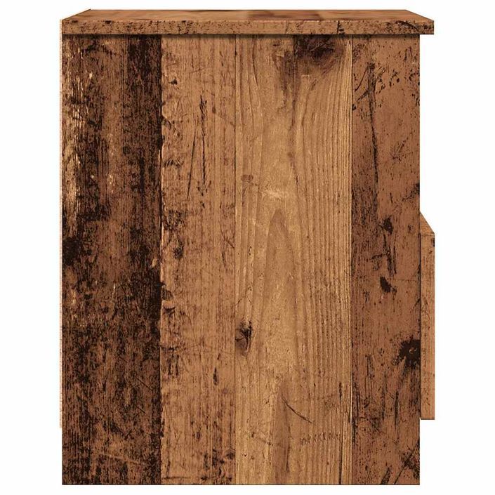 Table de chevet 2 pcs vieux bois 40x40x50 cm bois d’ingénierie - Photo n°6