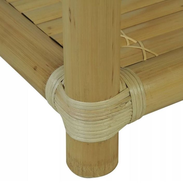 Table de chevet 2 plateaux bambou clair Woay - Photo n°3