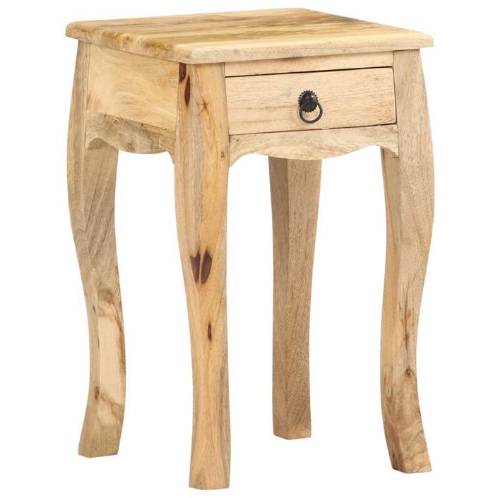 Table de chevet 28x28x46 cm Bois de manguier massif - Photo n°1