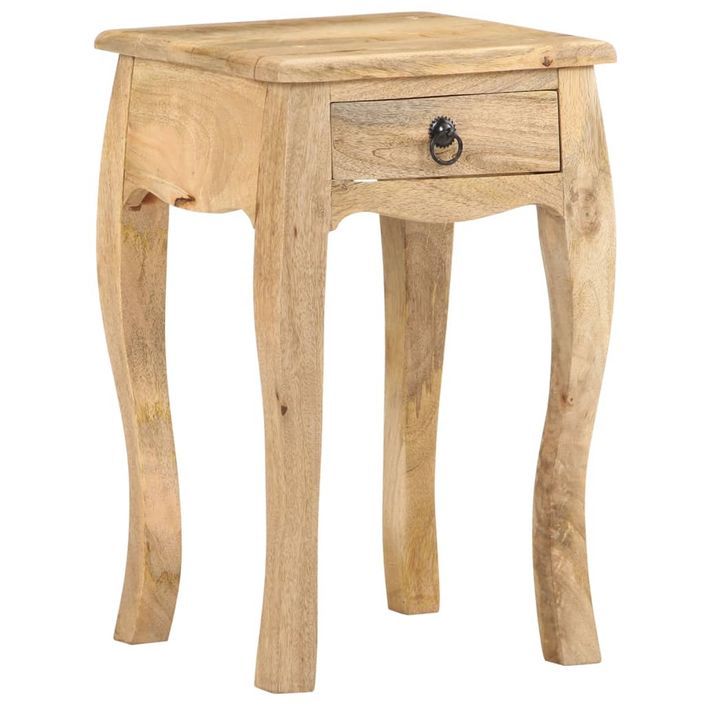 Table de chevet 28x28x46 cm Bois de manguier massif - Photo n°11