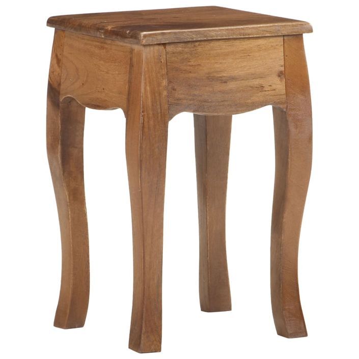 Table de chevet 28x28x46 cm Bois de manguier massif 3 - Photo n°6