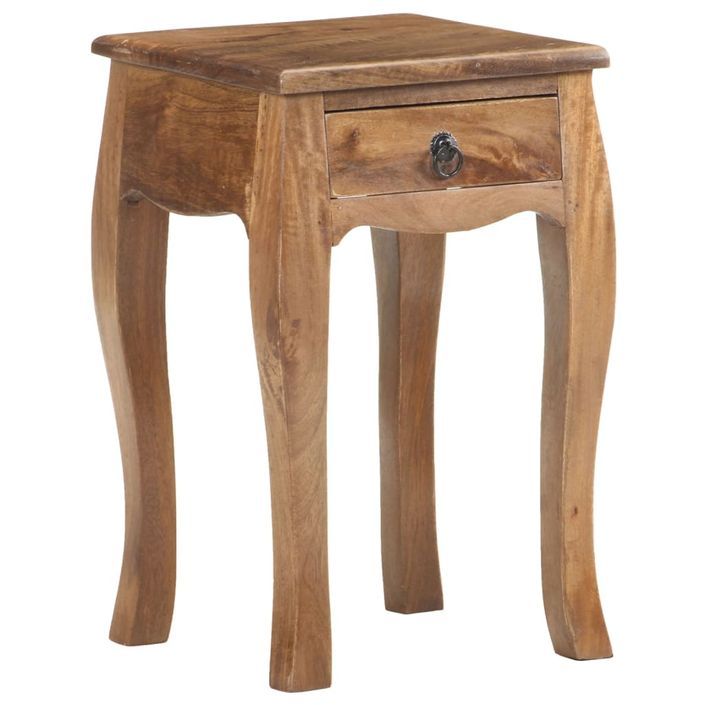 Table de chevet 28x28x46 cm Bois de manguier massif 3 - Photo n°9