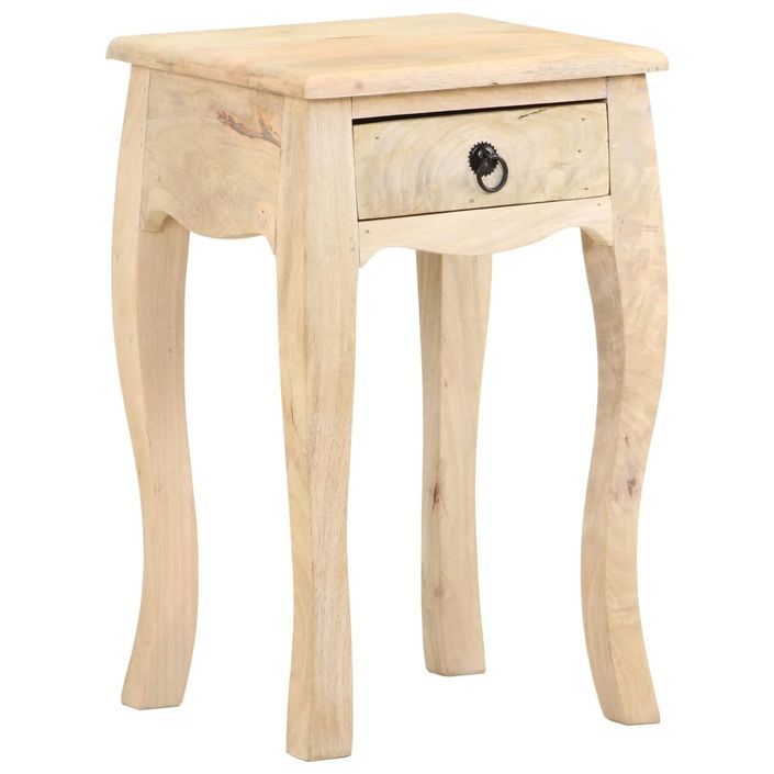 Table de chevet 28x28x46 cm Bois de manguier massif 2 - Photo n°10