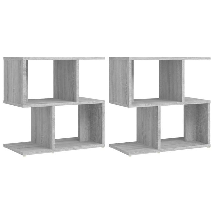 Table de chevet 2pcs Sonoma gris 50x30x51,5cm Bois d'ingénierie - Photo n°1