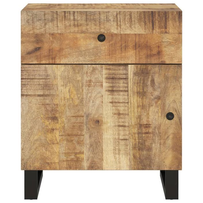 Table de chevet 50x33x60 cm Bois de manguier et d'ingénierie - Photo n°3