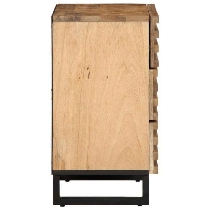 Table de chevet 50x34x62 cm bois de manguier massif brut - Photo n°4