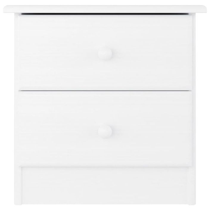 Table de chevet ALTA blanc 43x35x40,5 cm bois de pin massif - Photo n°3