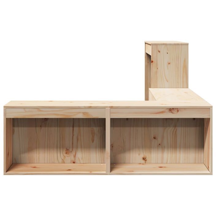 Table de chevet avec bureau 222x107x75 cm bois de pin massif - Photo n°5