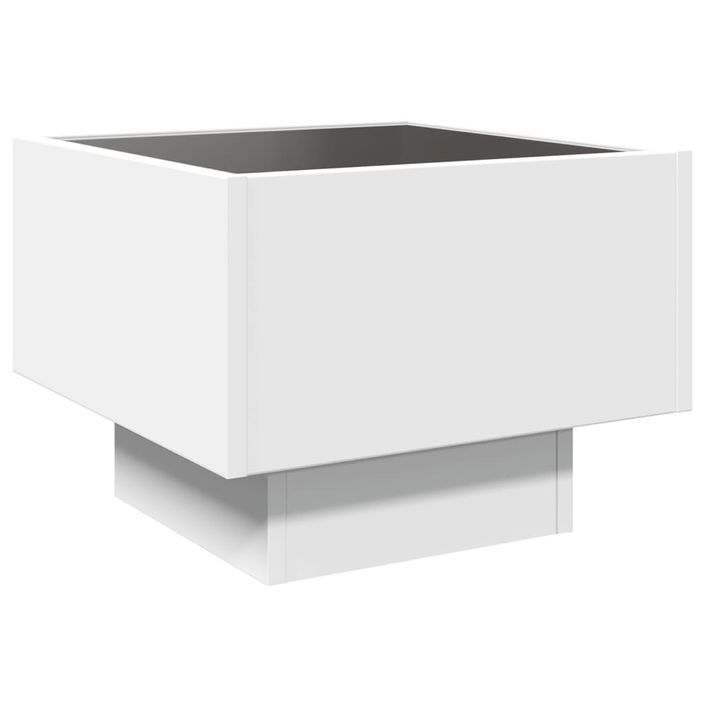 Table de chevet avec LED infini blanc 40x40x30 cm - Photo n°8