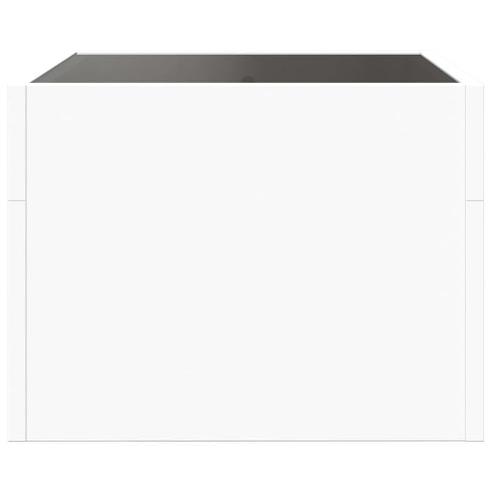 Table de chevet avec LED infini blanc 40x40x30 cm - Photo n°5