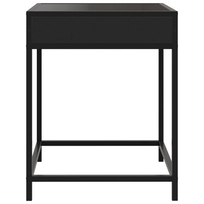 Table de chevet avec LED infini noir 40x40x51 cm - Photo n°7