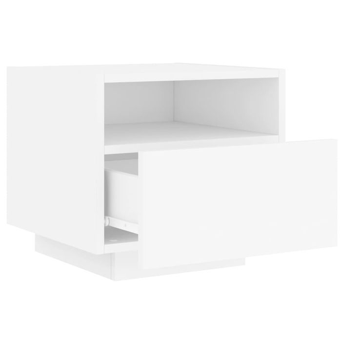 Table de chevet avec lumières LED blanc 40x39x37 cm - Photo n°6