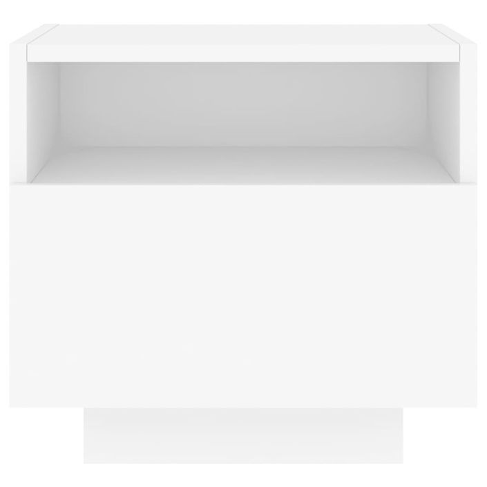 Table de chevet avec lumières LED blanc 40x39x37 cm - Photo n°7