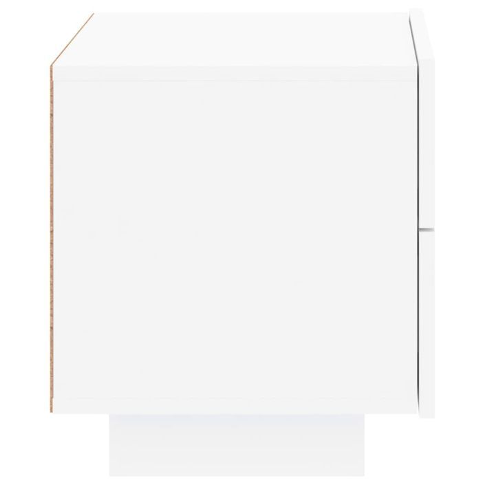 Table de chevet avec lumières LED blanc 70x36x40,5 cm - Photo n°8