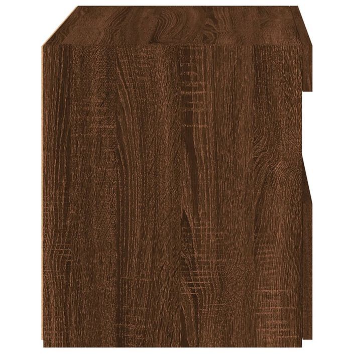 Table de chevet avec lumières LED chêne marron 50x40x45 cm - Photo n°9