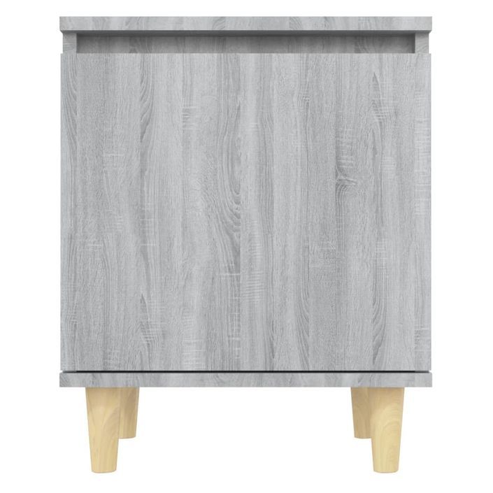 Table de chevet avec pieds en bois Sonoma gris 40x30x50 cm - Photo n°6