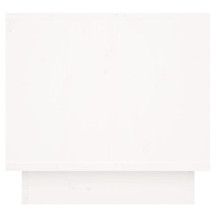 Table de chevet Blanc 35x34x32 cm Bois de pin solide - Photo n°6