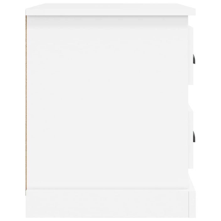 Table de chevet blanc 39x39x47,5 cm bois d’ingénierie - Photo n°8