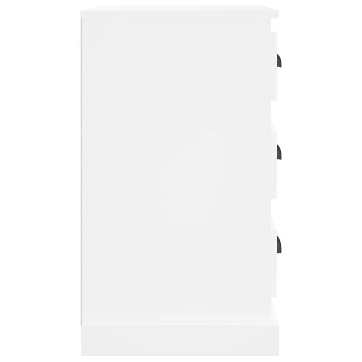 Table de chevet blanc 39x39x67 cm bois d'ingénierie - Photo n°8