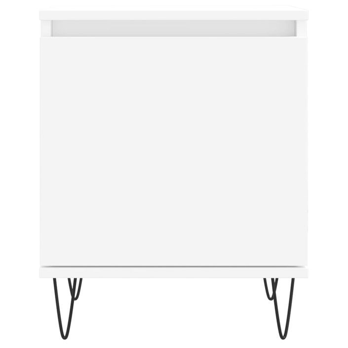 Table de chevet blanc 40x30x50 cm bois d’ingénierie - Photo n°5
