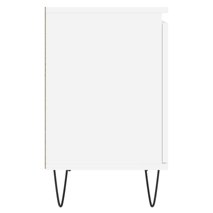 Table de chevet blanc 40x30x50 cm bois d’ingénierie - Photo n°7
