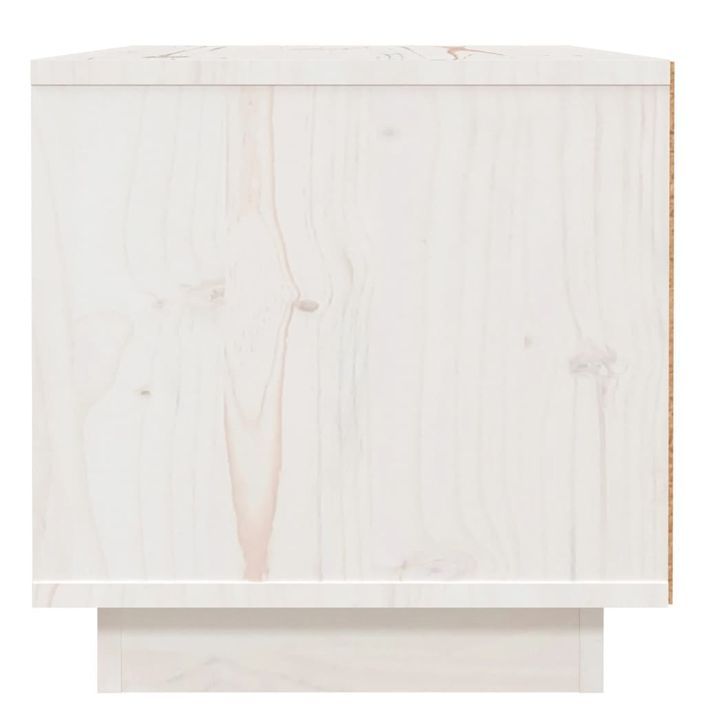 Table de chevet Blanc 40x34x35 cm Bois de pin solide - Photo n°6