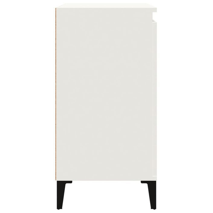 Table de chevet blanc 40x35x70 cm bois d’ingénierie - Photo n°7