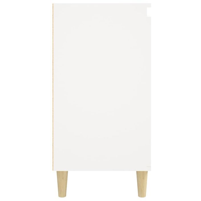 Table de chevet blanc 40x35x70 cm bois d’ingénierie - Photo n°7