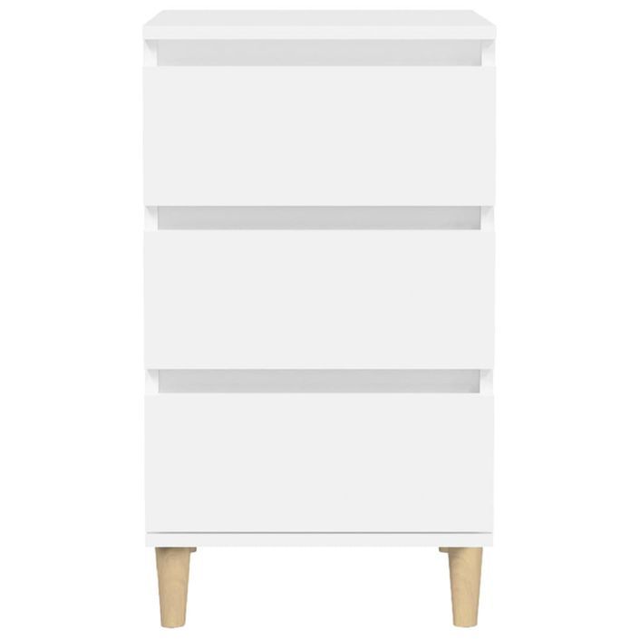 Table de chevet blanc 40x35x70 cm bois d’ingénierie - Photo n°6