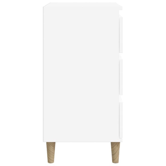 Table de chevet blanc 40x35x70 cm bois d’ingénierie - Photo n°8