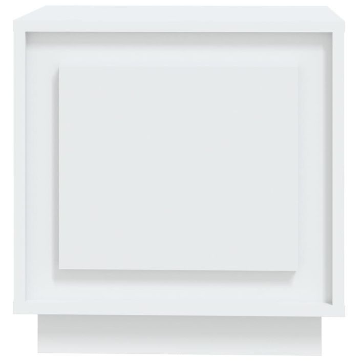 Table de chevet blanc 44x35x45 cm bois d’ingénierie - Photo n°7