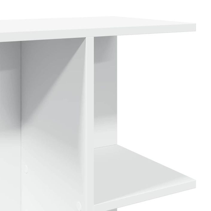 Table de chevet blanc 46,5x29x61 cm bois d’ingénierie - Photo n°8