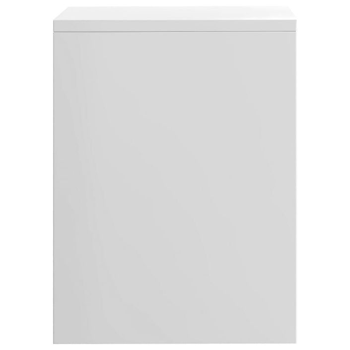 Table de chevet Blanc brillant 40 x 30 x 40 cm - Lot de 2 - Photo n°6