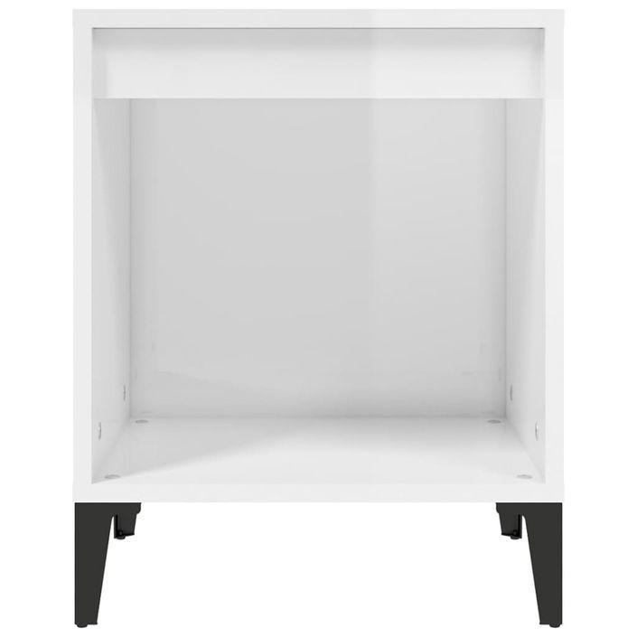 Table de chevet Blanc brillant 40x35x50 cm - Photo n°5