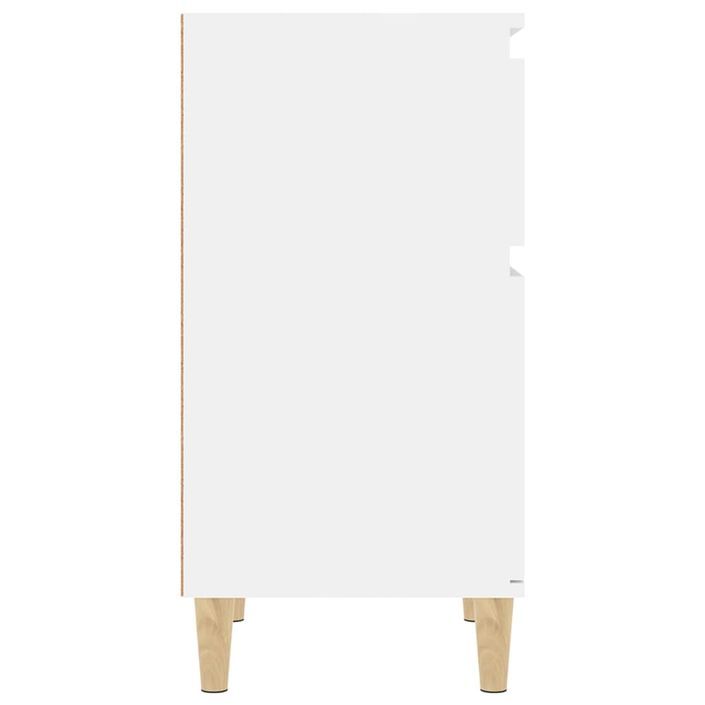 Table de chevet blanc brillant 40x35x70 cm - Photo n°7