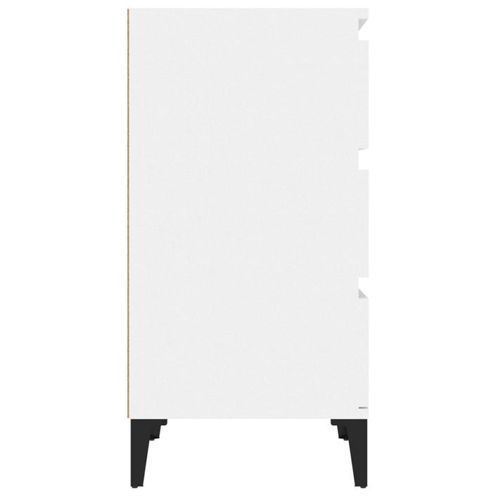 Table de chevet blanc brillant 40x35x70 cm bois d’ingénierie - Photo n°8