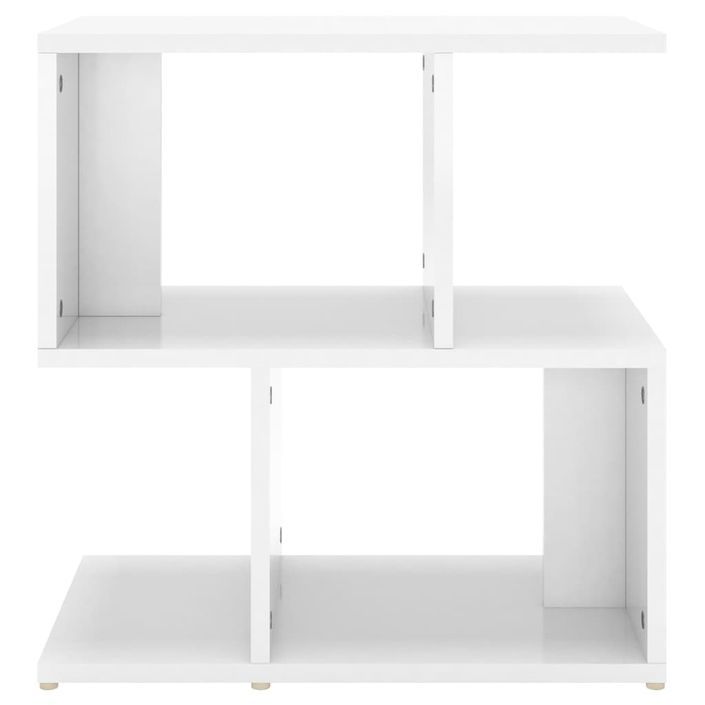 Table de chevet Blanc brillant 50x30x51,5 cm - Photo n°5