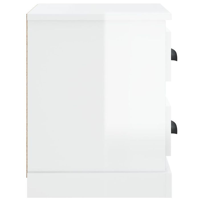 Table de chevet blanc brillant 60x35,5x45 cm - Photo n°8