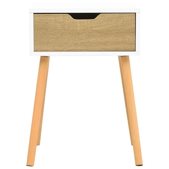 Table de chevet Blanc chêne sonoma 40x40x56cm Bois d'ingénierie - Photo n°3